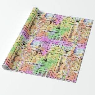 Waterverf Krant Cadeaupapier