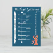 Waterverf Kreeft Bachelorette Weekenduitstap Kaart (Staand voorkant)