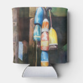 Waterverf kreeft boei kust oceaan Koelbox Blikjeskoeler (Achterkant)