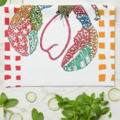 Waterverf Kreeft Schaaldier Keukenhanddoek (Gevouwen)