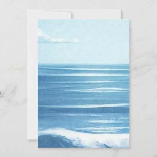 Waterverf kreeft strand blauw feest Baby shower Kaart (Achterkant)