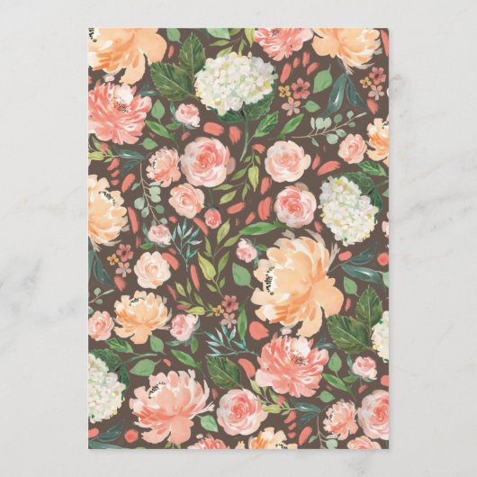 Waterverf Kreukkleur voor vloeiend perzik Menu (Achterkant)