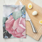 Waterverf Krijtbord Rozen Theedoek (Quarter Fold)