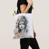 Waterverf Krishna Schilderen Canvas tas (Dichtbij)