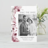 Waterverf kristallen Bourgondië foto Save The Date (Staand voorkant)