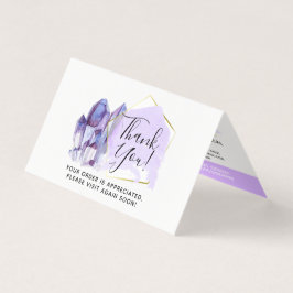 Waterverf kristallen & Gold Boho - Hartelijk dank Kaart