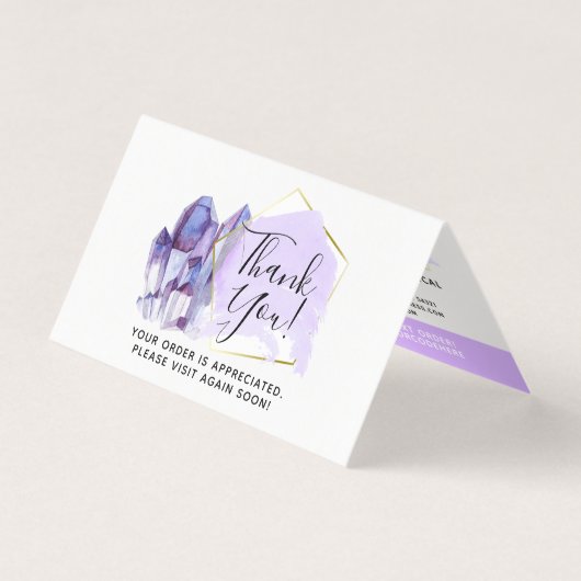 Waterverf kristallen & Gold Boho - Hartelijk dank Kaart (Voorkant)