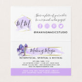 Waterverf kristallen & Gold Boho - Hartelijk dank Kaart (Binnenkant ongevouwen)