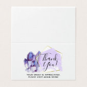 Waterverf kristallen & Gold Boho - Hartelijk dank Kaart (Buitenkant ongevouwen)