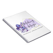 Waterverf kristallen & Gold Geometric Minimalist Notitieboek (Rechterzijde)