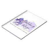 Waterverf kristallen & Gold Geometric Minimalist Notitieboek (Linkerzijde)