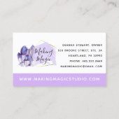 Waterverf kristallen & Gold Geometric Minimalist Visitekaartje (Achterkant)