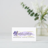 Waterverf kristallen & Gold Geometric Minimalist Visitekaartje (Staand voorkant)