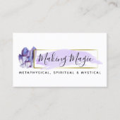 Waterverf kristallen & Gold Geometric Minimalist Visitekaartje (Voorkant)