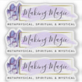 Waterverf Kristallen & Gouden Geometrische 3-delig Sticker (Voorkant)