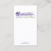 Waterverf kristallen & gouden oorbel sieraden disp visitekaartje (Voorkant)