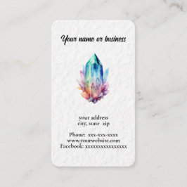 Waterverf kristallen visitekaartje