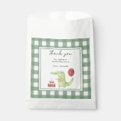 Waterverf krokodil 1e verjaardag bedankzakje (Voorkant)