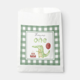 Waterverf krokodil 1e verjaardag bedankzakje
