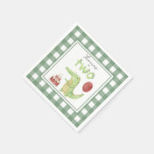 Waterverf krokodil 2e verjaardag servet (Hoek)