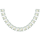 Waterverf krokodil 2e verjaardag vlaggetjes (Alle)