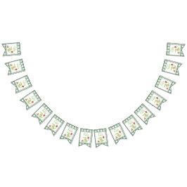 Waterverf krokodil 2e verjaardag vlaggetjes