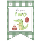 Waterverf krokodil 2e verjaardag vlaggetjes (Tweede vlag)