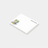 Waterverf Krokodil Minimalistische Gepersonaliseer Post-it® Notes (Schuin)