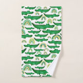 Waterverf Krokodilalligator RegenboogKinderen Bad Handdoek (Handdoek)