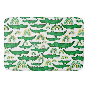 Waterverf Krokodilalligator RegenboogKinderen Badmat