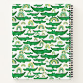 Waterverf Krokodile Alligator Rainbow Personaliser Notitieboek (Achterkant)