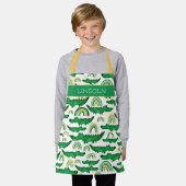 Waterverf Krokodile Alligator Rainbow Personaliser Schort (Gedragen)