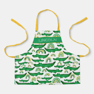 Waterverf Krokodile Alligator Rainbow Personaliser Schort