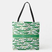 Waterverf Krokodile Alligator Rainbow Personaliser Tote Bag (Voorkant)