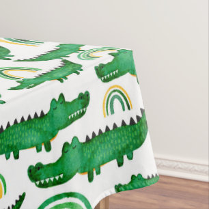 Waterverf Krokodile Alligator Regenboog Tafelkleed