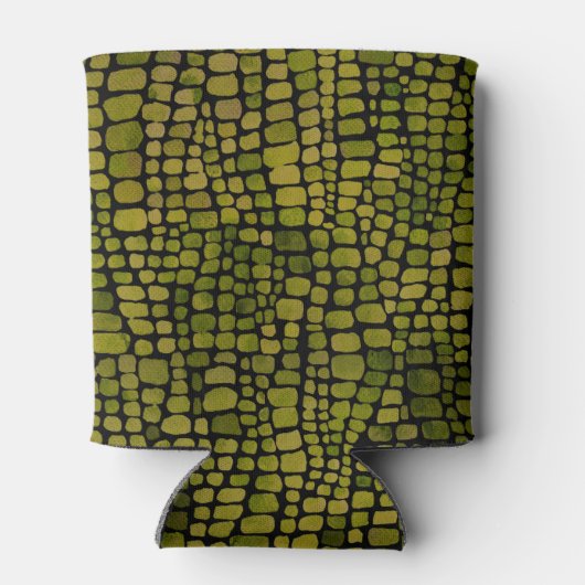 Waterverf krokodillenprint blikjeskoeler (Achterkant)