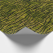 Waterverf krokodillenprint cadeaupapier (Hoek)