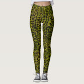 Waterverf krokodillenprint leggings (Voorkant)
