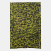 Waterverf krokodillenprint theedoek (Verticaal)