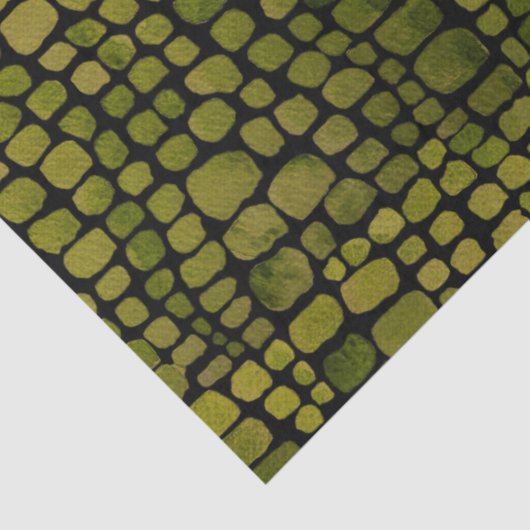 Waterverf krokodillenprint tissuepapier (Detail)