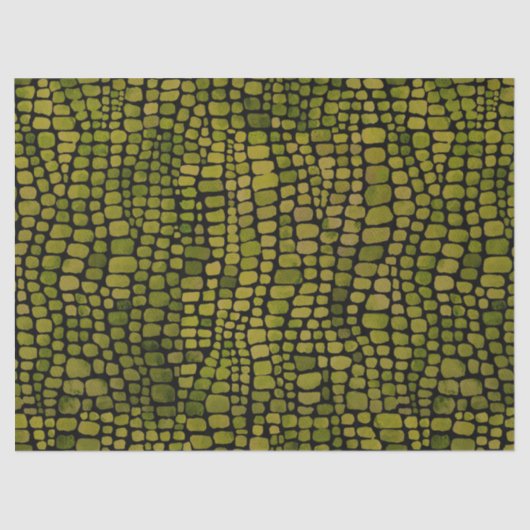 Waterverf krokodillenprint tissuepapier (Voorkant)