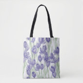 Waterverf krokusbloemen tote bag (Voorkant)