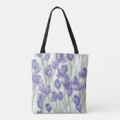 Waterverf krokusbloemen tote bag (Achterkant)