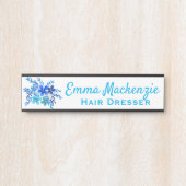 Waterverf Kronkelplaat voor Kantoor Deurbordje (Voorkant)