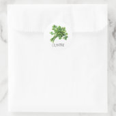 Waterverf Kruid Coriander Ronde Sticker (Tas)