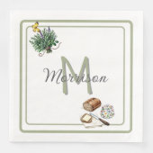 Waterverf Kruiden & Brood Boerderij Sage Custom Servet (Voorkant)