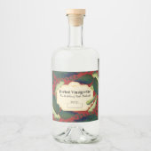 Waterverf kruiden gearomatiseerde azijn olie Home  Likeurfles Etiket (Voorkant)