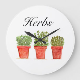Waterverf kruiden Thyme Rosemary Oregano Planten P Grote Klok