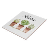 Waterverf kruiden Thyme Rosemary Parsley Planten P Tegeltje (Zijkant)