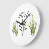 Waterverf kruiden Thyme Rosemary Sage Planten Pot Grote Klok (Hoek)
